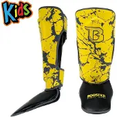 Booster SG Kickboks Scheenbeschermers Jeugd Marmer Geel