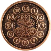 Dutch Style - Klok - Wandklok Elmont 46 cm - Goud - Rond - Metaal - 46x46x7 - Iron+glass