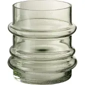 J-Line Vaas | glas | groen | 14x14x (h)15 cm