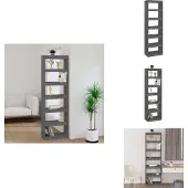 vidaXL Boekenkast/kamerscherm 60x30x199,5 cm massief grenenhout grijs