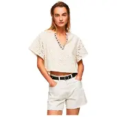 Pepe Jeans Priska Overhemd Met Korte Mouwen