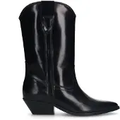 Sacha leren cowboylaarzen zwart female | Maat: 39
