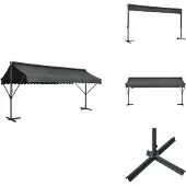 vidaXL Luifel - Luifels - Zonwering - Zonweringen - Luifel vrijstaand 500x300 cm antraciet