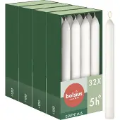 Bolsius - Gladde Dinerkaarsen - 17 cm - 32 stuks - Wit