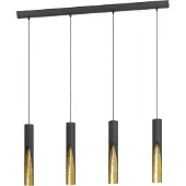 Eglo Barbotto Hanglamp - GU10 - 92,5 cm - Zwart/Goud - Staal