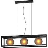 Eglo 390215 Arangona Hanglamp Staal Zwart/Glas - 3 x E27