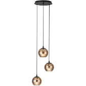 Stars of Light 3-lichts hanglamp Lemorieta zwart