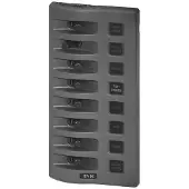 Blue Sea Systems Weatherdeck Ip67 8 Switches Panel 12v Zilver 195.5 x 98.5 mm