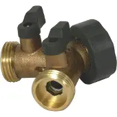 Armada By Camco RV Y-Klep Water Connector, Messing