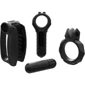 Bathmate Vibe Endurance - masturbator- en penisring-set (zwart)