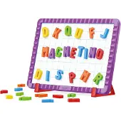 Quercetti Lavagna magneetletters op een magneetbord 48-delig