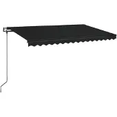 vidaXL Luifel automatisch uittrekbaar 400x350 cm antracietkleurig