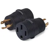 Parkpower By Marinco Male Female Gsa Connector Adapter 30a 50a Zwart