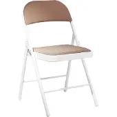 Beliani SPARKS - Klapstoel set - Wit/Beige - Metaal