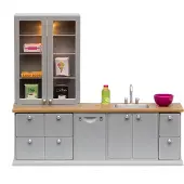 Lundby Knuffels lichtbruin / lichtgrijs / lichtgroen / magenta