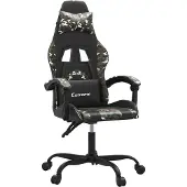 vidaXL Gamestoel kunstleer zwart en camouflage