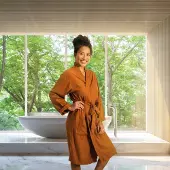 Kayori Izakaya Kimono Tencel- Leather - L