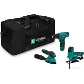 Vonroc Gereedschap set 12V | Incl. 3 machines, 3 accu’s en toolbag