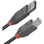 Lindy 36675 USB-kabel USB 2.0 USB-A stekker, USB-B stekker 5.00 m Zwart