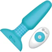 B-Vibe - anale vibrator met roterende kralen - oplaadbaar - turquoise
