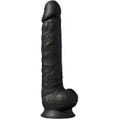 Silexd - Realistische XXL Dildo - 38 x 7 cm - Zwart