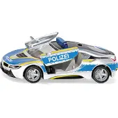 Siku 2303 BMW I8 Politie Auto (Duits) Blauw blauw Metaal Speelgoedvoertuig