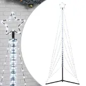 vidaXL LED-kerstboom 525 LEDs koud wit 302 cm