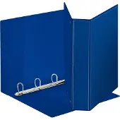 Esselte personaliseerbare ringmap, rug van 5,1 cm 4 D-ringen van 30 mm, blauw - 3 stuks
