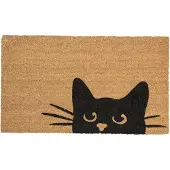 Clayre & Eef Deurmat 75x45 cm Bruin Kokosvezel Rubber Rechthoek Kat Kokosmat