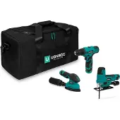 Vonroc Gereedschap set 12V | Incl. 3 machines, 3 accu’s en toolbag