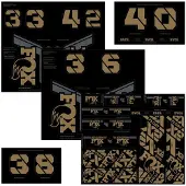 FOX Fork and Shock Gold Kashima Sticker Kit