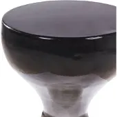 Beliani TIBITO - Bijzettafel - Zwart/Wit - Ijzer