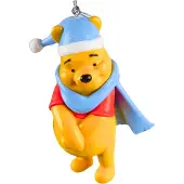 Disney Kerst Ornament Winnie The Pooh Met Kerstmuts Geel 7 X 4,5 X 9 Cm