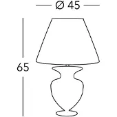 KOLARZ Tafellamp Anfora, crème / amber, Woon-/ Eetkamer, Glas, Design, Tafellamp