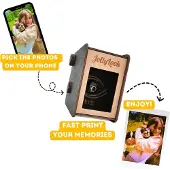 JollyLook EYE Digitaal-analoge instantfotoprinter, Bruin gekleurd