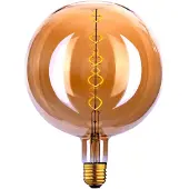 Highlight E27 Filamentlamp LED - Globe 200 - 4W dimbaar - Amber