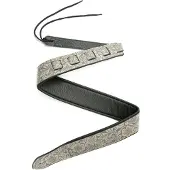 Fame Strap Garment Leather Floral Black - Gitaarband