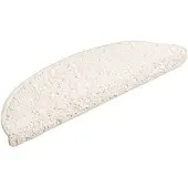 vidaXL Trapmatten 10 st 56x17x3 cm Wit Halfrond