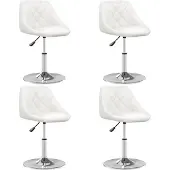 vidaXL Eetkamerstoelen 4 st kunstleer wit