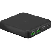 Goobay thuislader met 2 USB-C PD en 2 USB-A QC poorten - GaN - 65W / zwart
