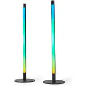 Nedis SmartLife Sfeerverlichting | Wi-Fi | Tube | 600 lm | RGBIC / Warm tot Koel Wit | 2700 - 6500 K | 36 W | Metaal | 2 Stuks - WIFILD10RGBW