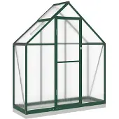 vidaXL Tuinkas met basisframe 169x58x202 cm aluminium groen