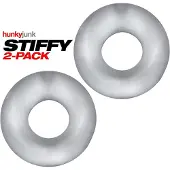 Hünkyjunk stiffy cockring 2-pack - clear ice