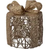 Intratuin Kerstfiguur Kohal Cadeau Goud Met Verlichting D 25 H 30 Cm