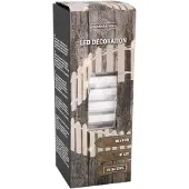 Intratuin Kerstdorpminiatuur Hekje Wit Met 41 LED Lampjes Wit Licht 90 X 5 Cm