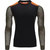 Aclima - WoolNet Hybrid Crewneck - Merino-ondergoed M, zwart