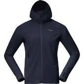 Bergans Vest Men Rabot Merino Tech Midlayer Hoodie Navy Blue-XXL