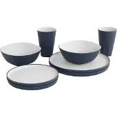 Outwell - Gala Geschirrr-Set 2 Personen - Bestekset grijs/blauw