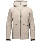Black Diamond - Ski jassen - M Factor Shell Moonstone voor Heren - Maat XL - Beige