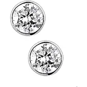 Trendjuwelier huiscollectie Oorknoppen Zirkonia Zilver Glanzend